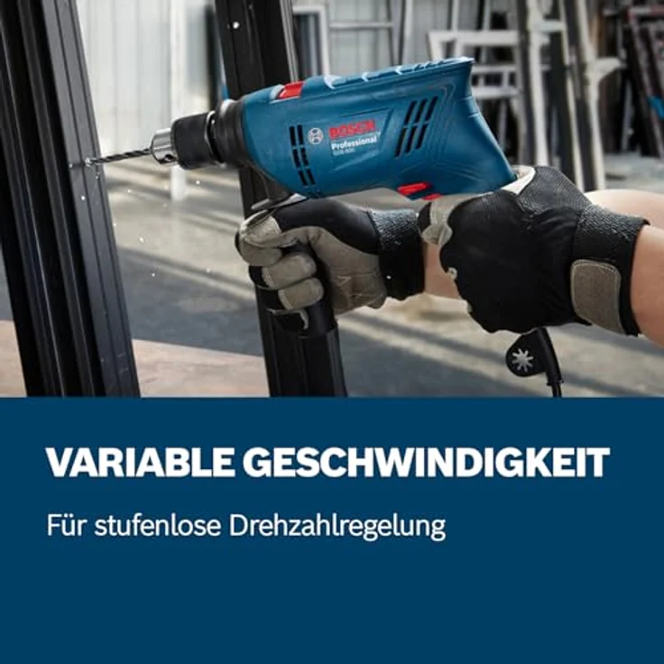 Bosch Professional kabelgebundene Schlagbohrmaschine GSB 600 (600-W-Motor, Bohren bis 13 mm in Beton, Kohlebürste) – Bild 4