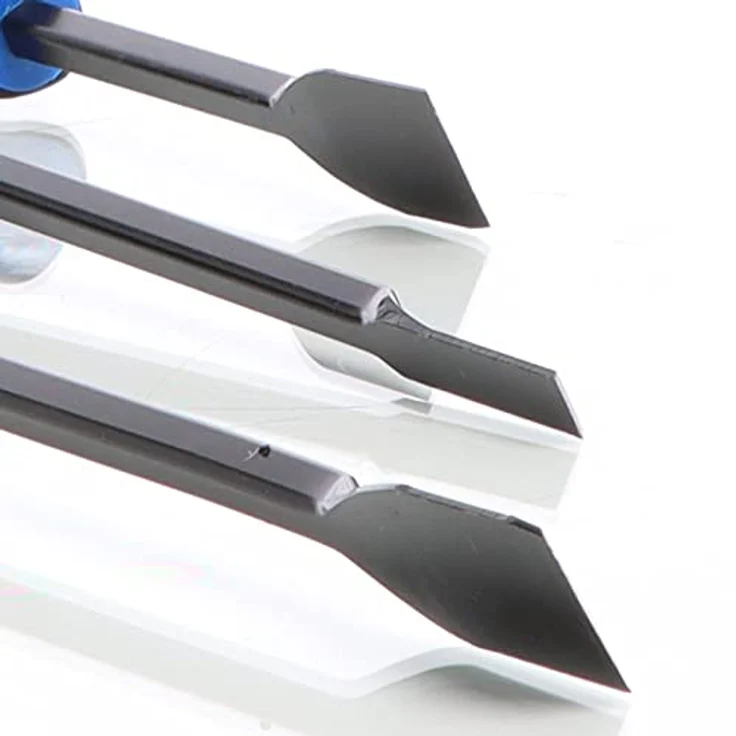 XPOtool Dichtungsschaber Set 3-teilig, Flachschaber aus Chrom-Vanadium-Stahl mit rutschfesten TPR-Griffen, ideal zum Entfernen von Dichtungen und Kleberesten – Bild 2