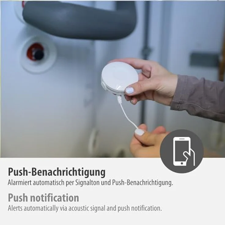 Brennenstuhl Connect Zigbee Wassermelder WM CZ 01, smart Wassersensor mit Push-Benachrichtigung, für Bad/Küche/Keller, inkl. CR2-Batterie – Bild 4