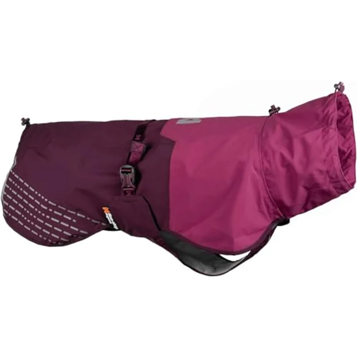 Non-stop dogwear Fjord Raincoat, wasserdichter Regenmantel für kleine Hunde, verstellbar und atmungsaktiv in Lila, mit Reflektoren und Leinenöffnungen – Bild 1