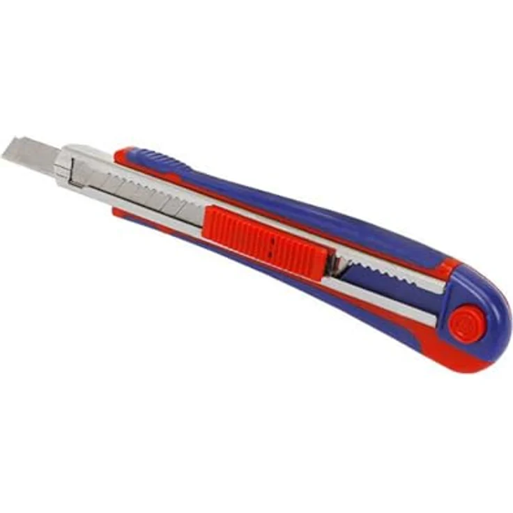 WorkPro WP212010, 9 mm Cuttermesser mit automatische Sicherheitsverriegelung und 3 selbstladenden Klingen – Bild 3