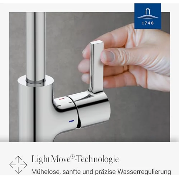 Villeroy & Boch Küchenarmatur Variaro, FirmaFlow® Kartusche, 360° schwenkbarer Auslauf, Schnellmontagesystem, Chrom-Finish – Bild 4