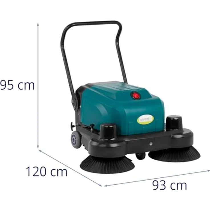 Ulsonix Handkehrmaschine Akku-Saug-Kehrmaschine Kehrsaugmaschine 4800 m²/h Bürstenbreite 52 cm, weiß – Bild 5