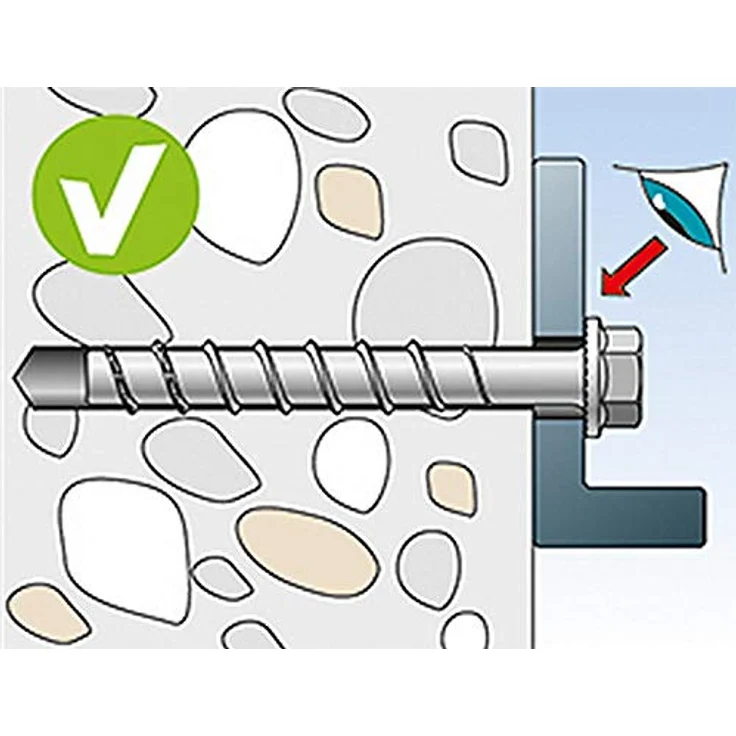 Fischer ULTRACUT FBS II 8x100, flexible Betonschraube mit Sägezahngeometrie und TX-Antrieb, 50 Stück – Bild 8