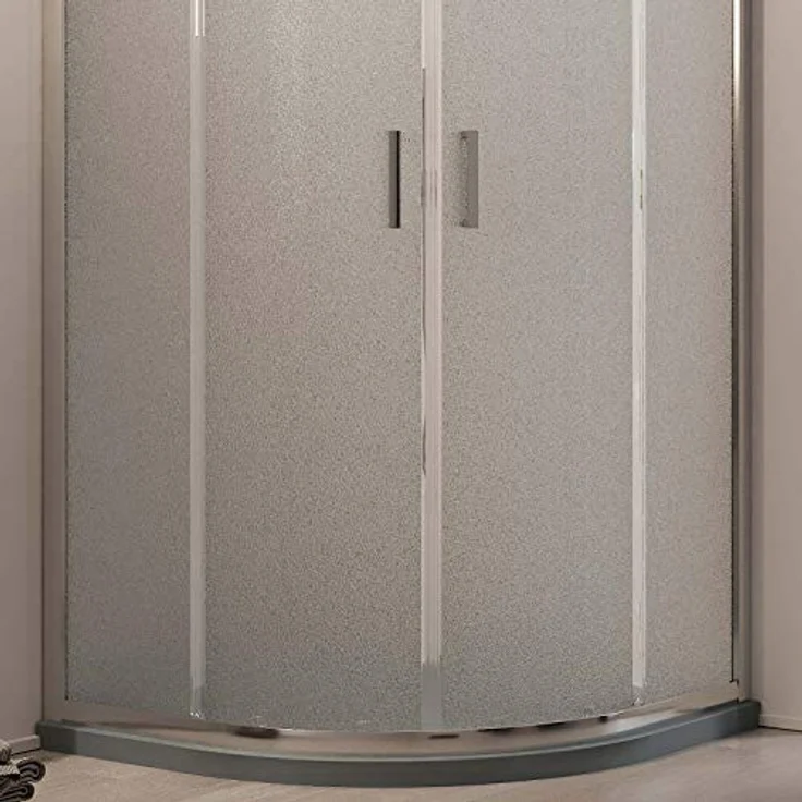 Eckeinstieg Duschkabine Runddusche 80x80 H198 Satiniert 6mm Glas Mod. Ready – Bild 5