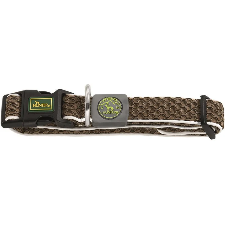 Hunter Hunde-Halsung Hilo Vario mit Zugentlastung braun L-XL – Bild 1