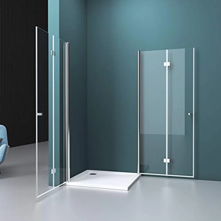 Mai & Mai Duschkabine Falttür 180°, Klarglas, 120x90x190cm, 6mm ESG-Sicherheitsglas mit NANO-Beschichtung – Bild 3