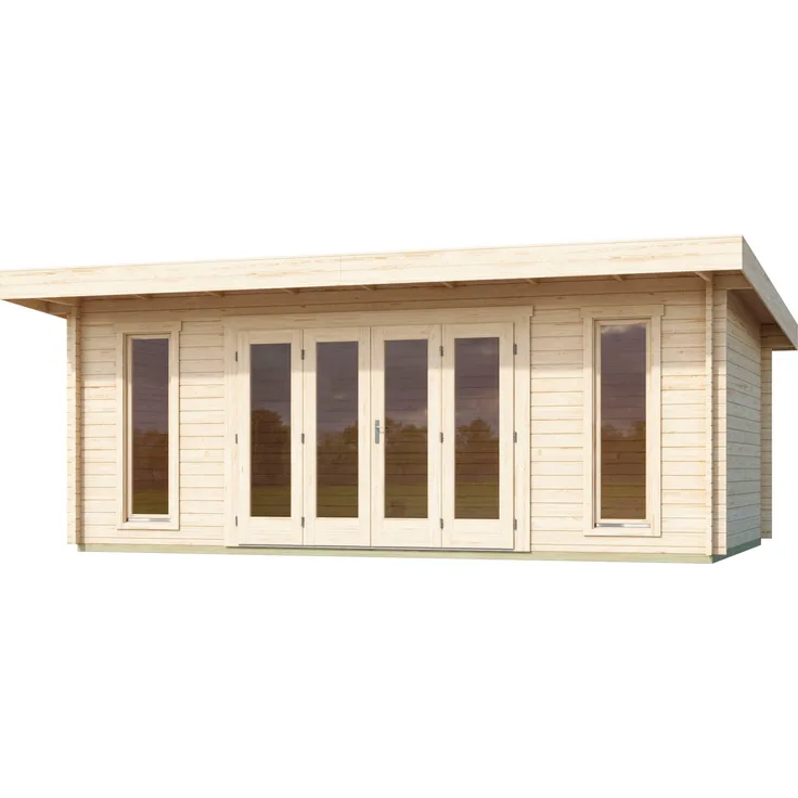 LASITA MAJA Gartenhaus SUSSEX, BxT: 630x470 cm, Set mit Falttür und Flachdach, inkl. Fussbodenbretter zum verlegen