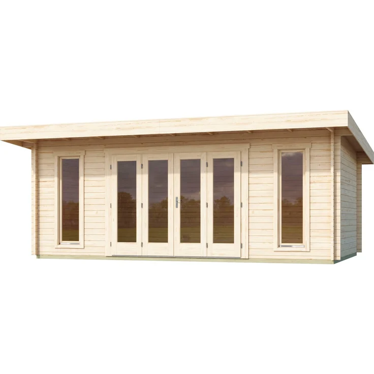 LASITA MAJA Gartenhaus SUSSEX, BxT: 630x470 cm, Set mit Falttür und Flachdach, inkl. Fussbodenbretter zum verlegen