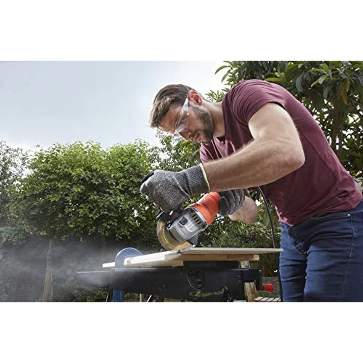 Black plus Decker BEG010-QS BEG010 Winkelschleifer 710 W, 115 mm Scheibendurchmesser, Nullspannungsschalter, Sanftanlauf, rutschfester Gehäusegriff zum Schleifen, Trennen, Entrosten 115 mm Netz – Bild 5