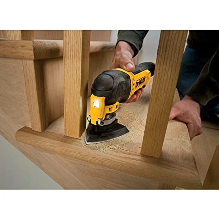 Dewalt Dreieck-Schleifpapier (Klettfix 93 x 93 mm, K80, gelocht (6 Loch ringförmig), Mehrzweck-Holz-Farbe - Trockenschliff) DT3092-QZ - Preisvergleich – Bild 4