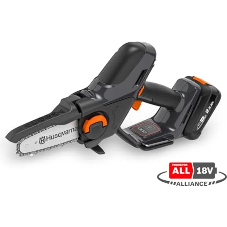 Husqvarna Aspire P5-P4A, Akku-Kettensäge mit Akku & Ladegerät, optimal zum Schneiden von Ästen bis 75 mm Durchmesser, inkl. Wandaufbewahrungshaken – Bild 6
