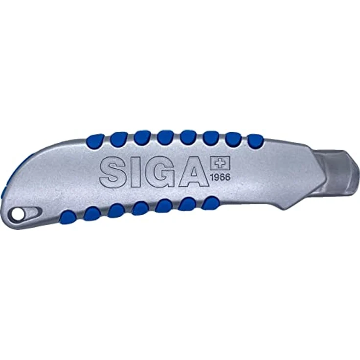 SIGA Profi Cuttermesser aus robustem Metall | ergonomische Gummierung | Übergriffschutz | für Standard 18mm Abbrechklingen | Teppichmesser | Universalmesser – Bild 3