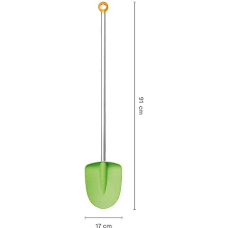 Fiskars Kinder-Spaten, Länge: 91 cm, Kunststoff-Blatt-Aluminium-Stiel, Grün-Orange, MyFirst Fiskars, 1001420 – Bild 3