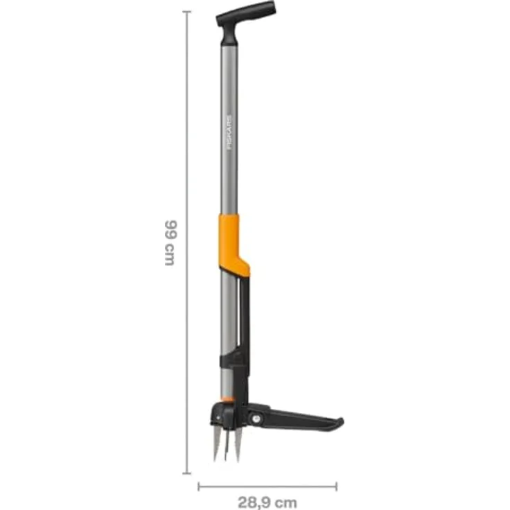 Fiskars Unkrauthacke 1080409 QuikFit™, ergonomischer Unkrautstecher mit rostfreien Edelstahlkrallen und verstärkter Fußplatte – Bild 3