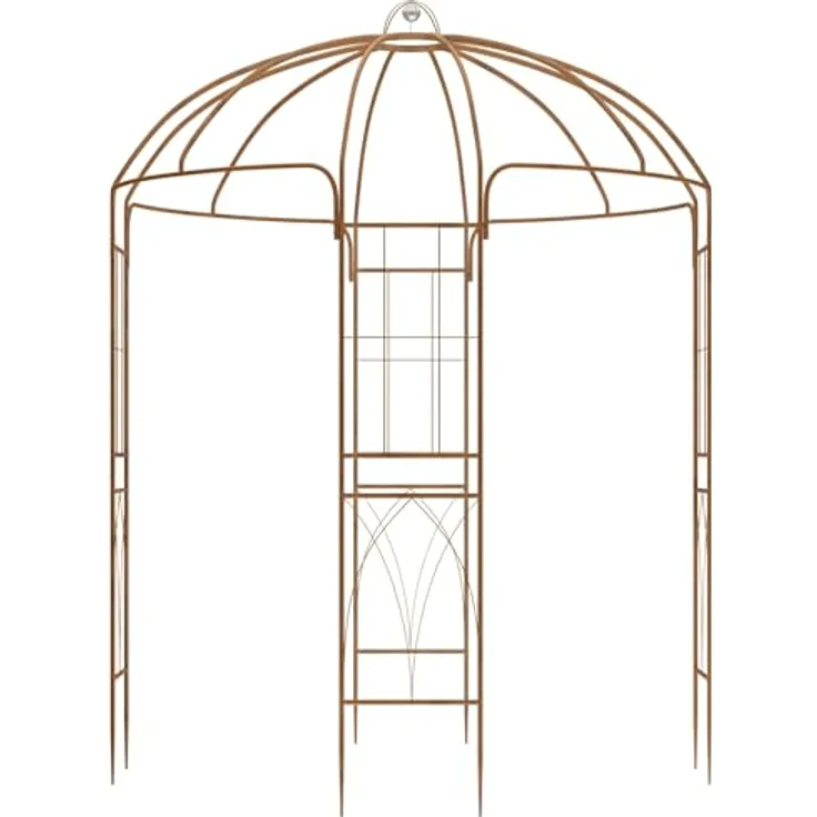 CLP Rosenbogen Pavillon Keira, wetterfester Metall-Rosenbogen als Rankhilfe, 270 cm hoch, pulverbeschichtet, dekorativer Hochzeitsbogen