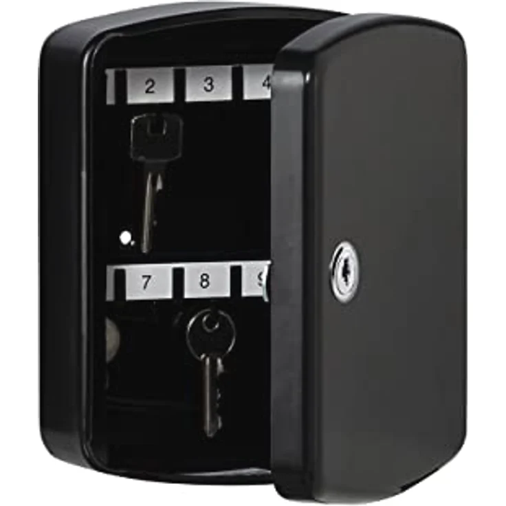 BURG-WÄCHTER Schlüsselbox abschließbar mit Schlüssel, 15 Haken, Stahlblech, KB 15 S, Schwarz – Bild 3