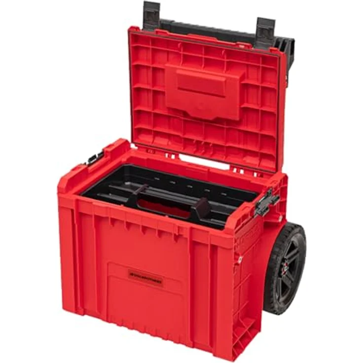 Tool Brothers Toolbrothers RHINO PRO Cart 2.0 Plus, Werkzeugkoffer in RED Ultra HD, stapelbar, 29 l, IP54, abnehmbarer Doppelteleskopgriff, 490 x 415 x 660 mm – Bild 4