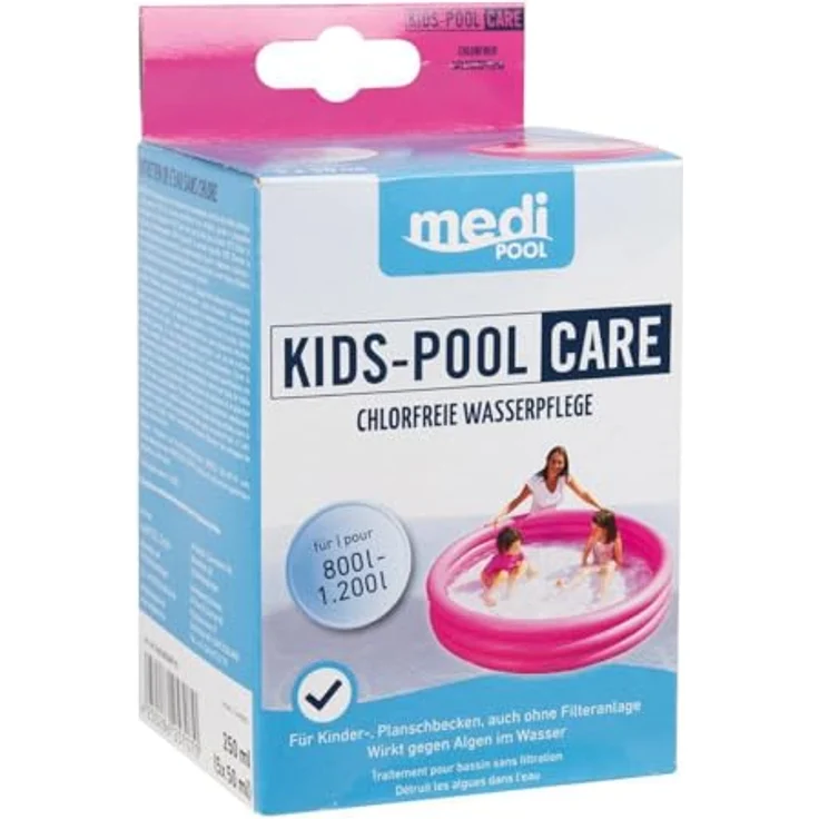 POWERHAUS24 mediPOOL Kids-Pool Care 250 ml, chlorfreie Wasserpflege für Kinderpools, wirkt gegen Algen und Bakterien – Bild 1