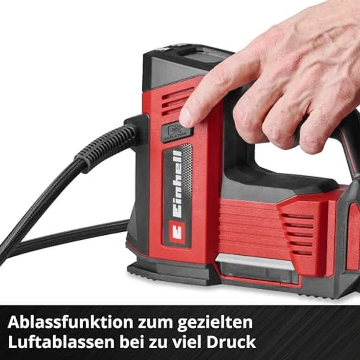 Einhell Akku-Autokompressor CE-CC 18/23 D Li-Solo, kabelloses Aufpumpgerät mit digitalem Manometer und Speicherfunktion für bis zu 4 Druckwerte, max. 11 bar – Bild 10