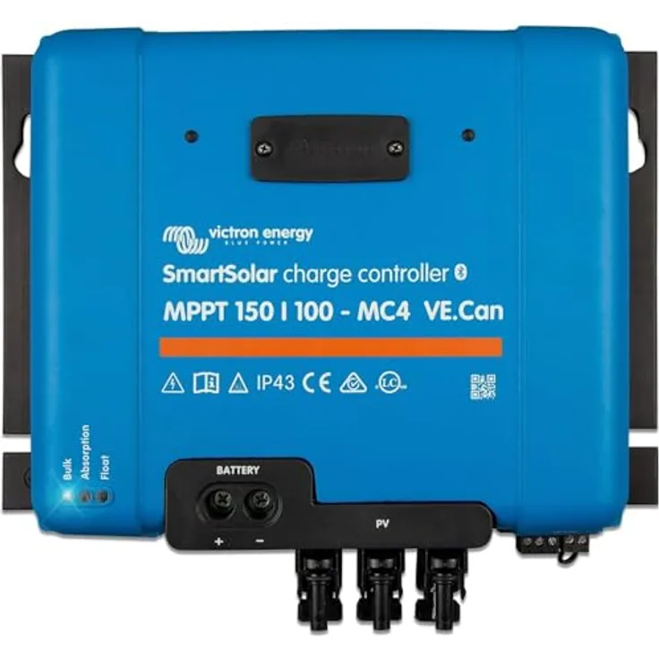 Victron Energy SmartSolar MPPT 150/100 VE.Can, Solar-Laderegler mit 100A, Bluetooth und ultraschnellem MPP-Tracking