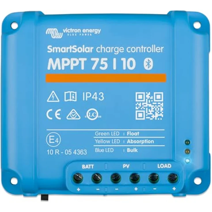 Victron Energy SmartSolar 75V 10 Amp 12/24-Volt Solar Laderegler (Bluetooth) - Effiziente MPPT-Technologie, fernsteuerbar über Bluetooth – Bild 1
