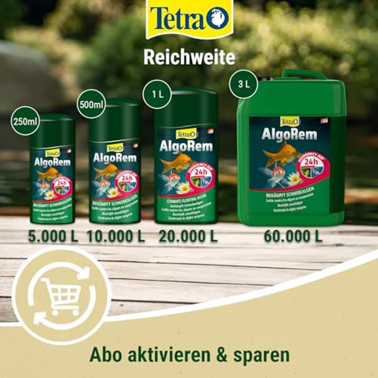Tetra Pond AlgoRem (24-Stunden-Soforthilfe gegen grünes Wasser im Gartenteich), 3 L Eimer – Bild 5