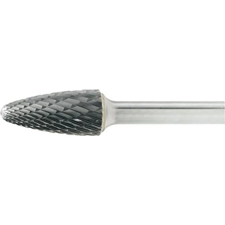 LUKAS HM-Frässtift F Rundbogen 6x18mm Z7, Schleifstift mit 6mm Schaftdurchmesser