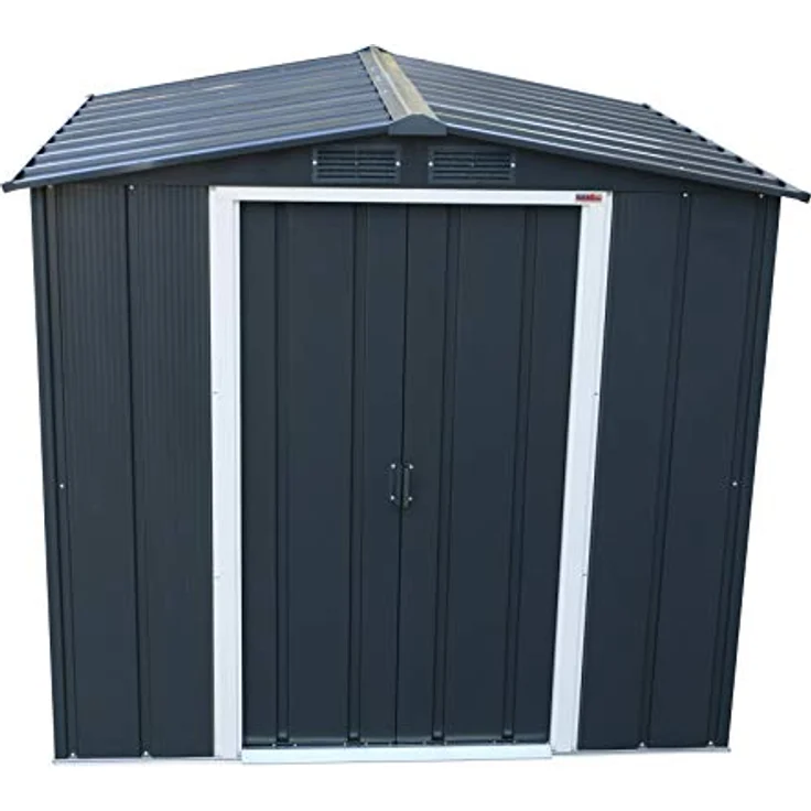 Duramax Metall Gartenhaus 202x174 Geräteschuppen Garten Gerätehaus Schiebetüren, H. 181 x B. 202 x T. 174 cm, Metall – Bild 4