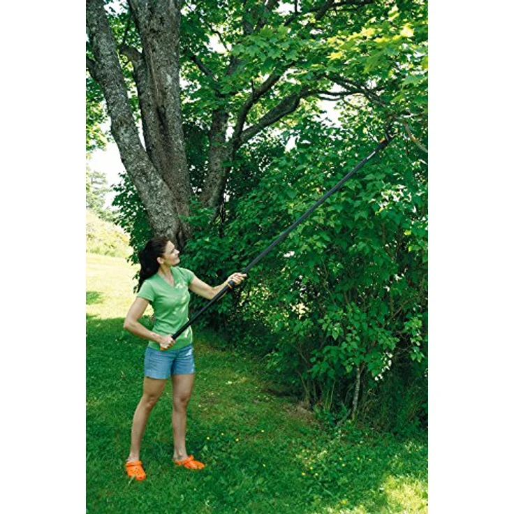 Fiskars Bypass Schneidgiraffe für frische Äste und Zweige, Antihaftbeschichtet, Gehärtete Stahlklinge-Aluminiumstiel, Länge 2,4 m, Schwarz-Orange, UP84, 1001557 – Bild 4