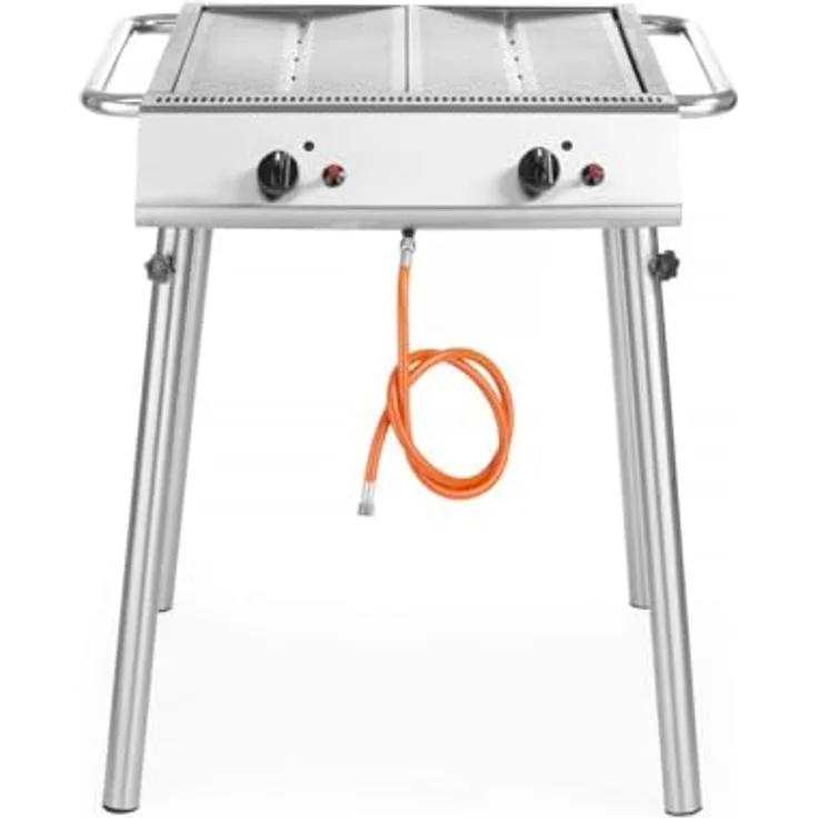 HENDI Gasgrill Xantos, 9,5kW, 770x710x(H)870mm, Edelstahl – Bild 1