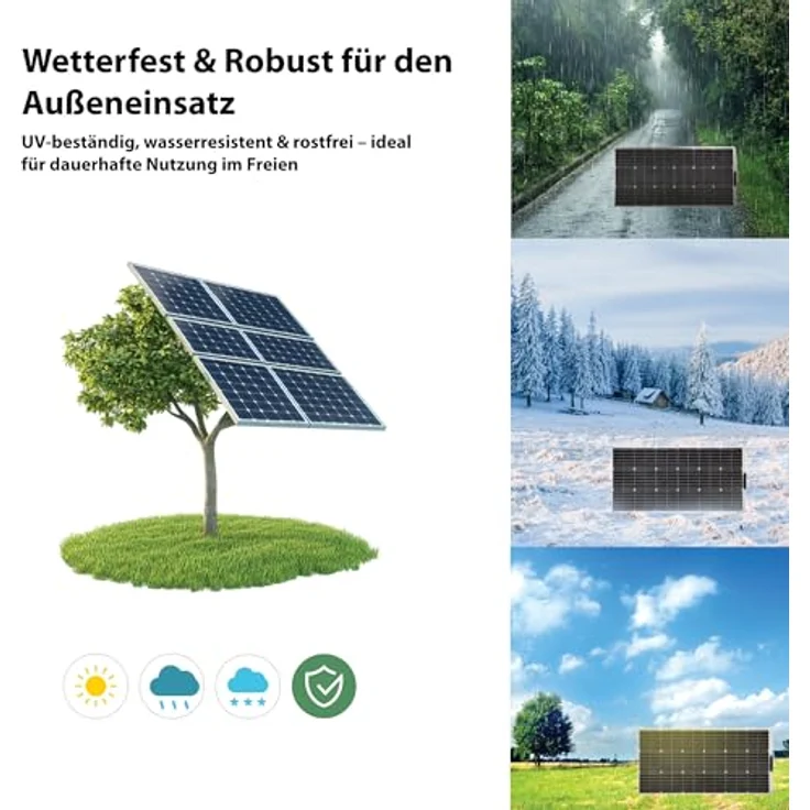 Technaxx Solarmodul TX-208, Polykristallin, 100 W, hohe Umwandlungsrate, schwarz – Bild 7