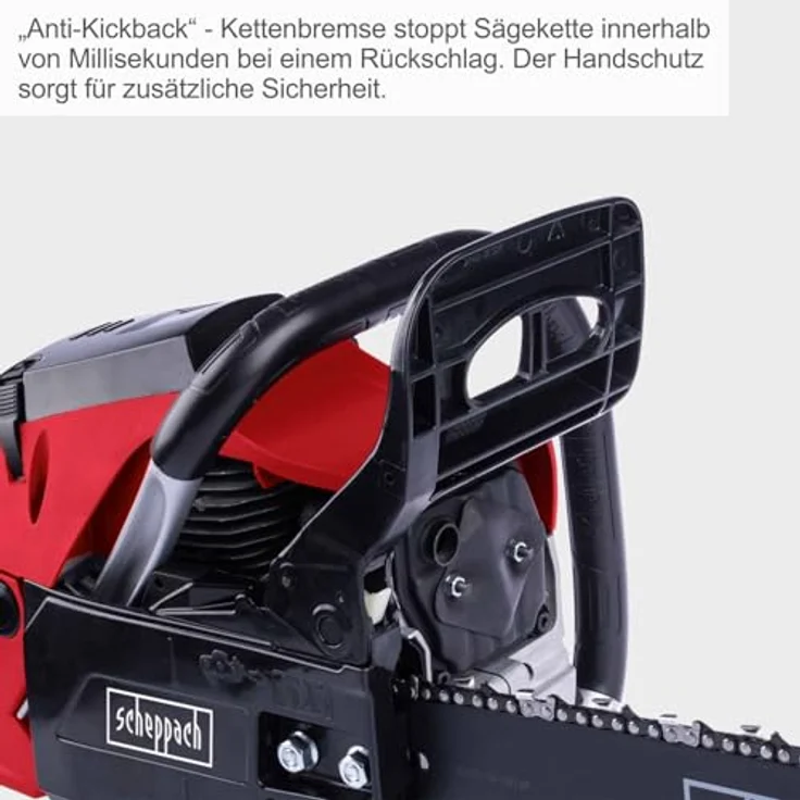 Scheppach PCS53, Benzin-Kettensäge 53cc mit hoher Schnittkraft und effizientem Motor – Bild 7