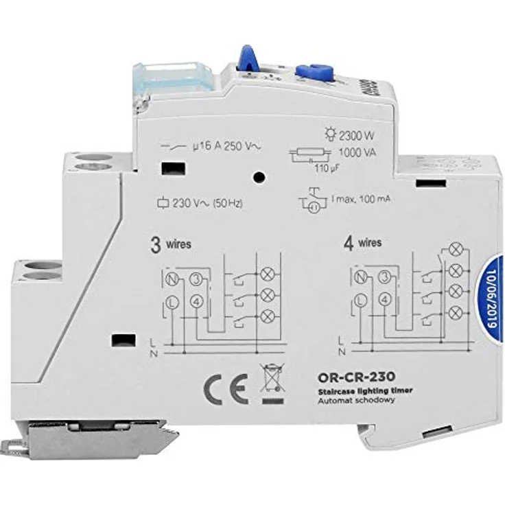 Orno OR-CR-230 Treppenhausautomat, 230V, Max. Belastung 2300W, Montage auf Din-Schien – Bild 5