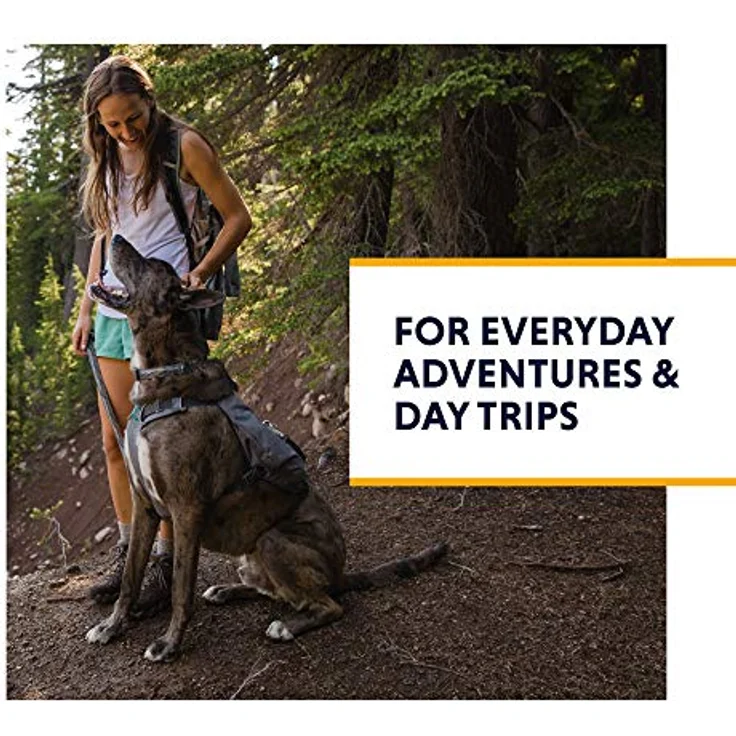 RUFFWEAR Hundegeschirr mit Taschen, Switchbak, Ganztägiger Komfort mit Eingebauten Taschen Für Kurze Tagesausflüge und Alltägliche Aktivitäten, Große bis Sehr Große Hunderassen, Granite Gray – Bild 2