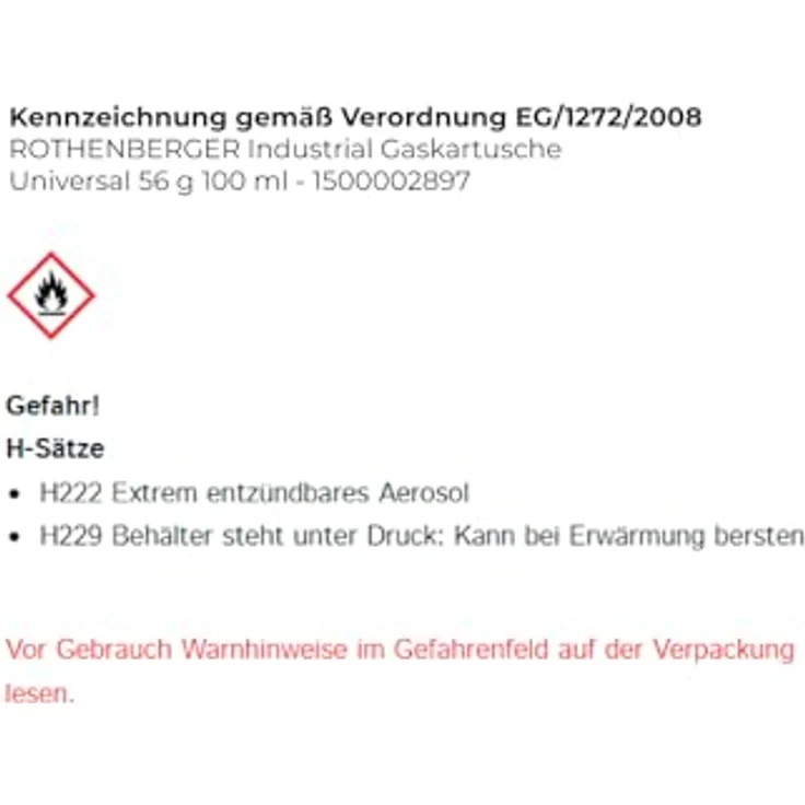 Rothenberger Industrial Feuerzeug Gas inkl. 5 x Adapter 100 ml 1500002897 Industrial Universal Nachfüllgas für wiederbefüllbare Feuerzeuge 100ml - Preisvergleich – Bild 3