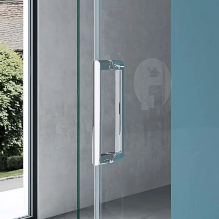 Mai & Mai Ravenna17-2, U-FORM Duschkabine mit Schiebetür, 8mm ESG-Sicherheitsglas in Klarglas, NANO-Beschichtung, BxT: 100x70 cm – Bild 5
