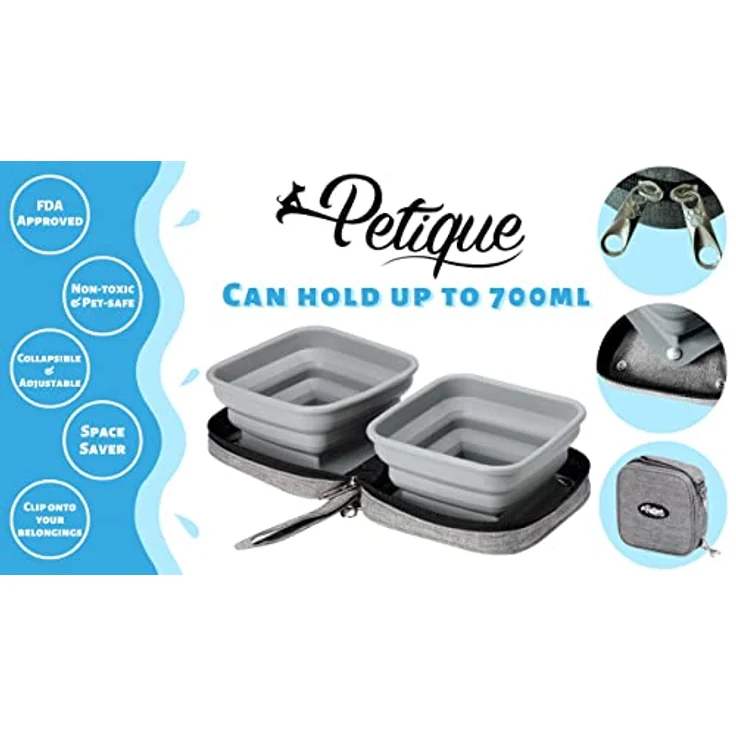 Portabowl – Faltbare 2-in-1-Hundenäpfe – hochwertige Reise-Hundenäpfe mit Reiseetui – leicht und kompakt – 100 % lebensmittelechtes Silikon, BPA-frei. Für kleine und große Hunde – Bild 5