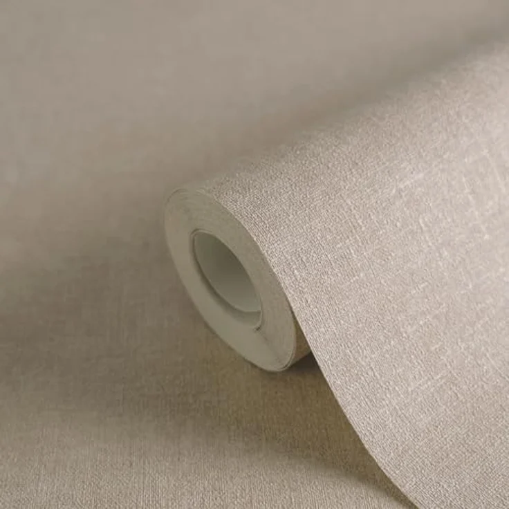 A.S. Création Smart Surfaces Einfarbige Vliestapete in Textiloptik 10,05 m x 0,53 m - Grau, Beige - Licht- und scheuerbeständig, Made in Germany – Bild 3