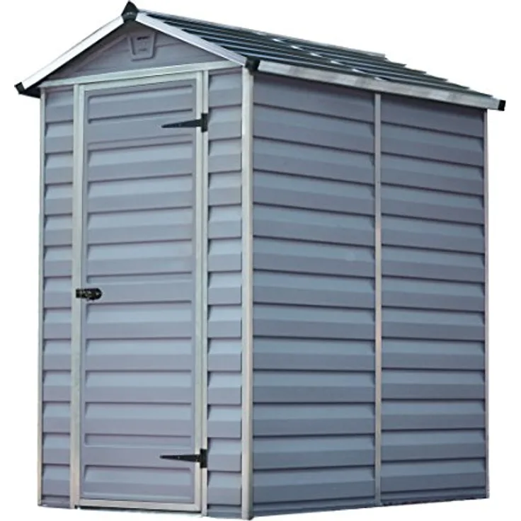 Palram 4X6 Skylight Shed Dark Grau Bundle Gerätehäuser, 177,5x122,5x203,5 cm
