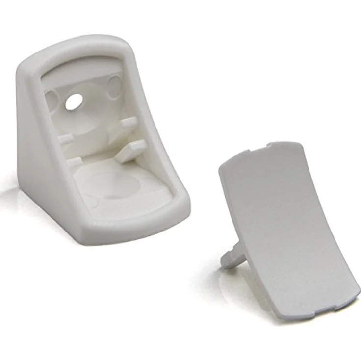 100 Stück SO-TECH® Korpusverbinder Eckverbinder Schrankverbinder Möbelverbinder Winkel für Möbel 24 x 24 x 20 mm Farbe: Weiß – Bild 1