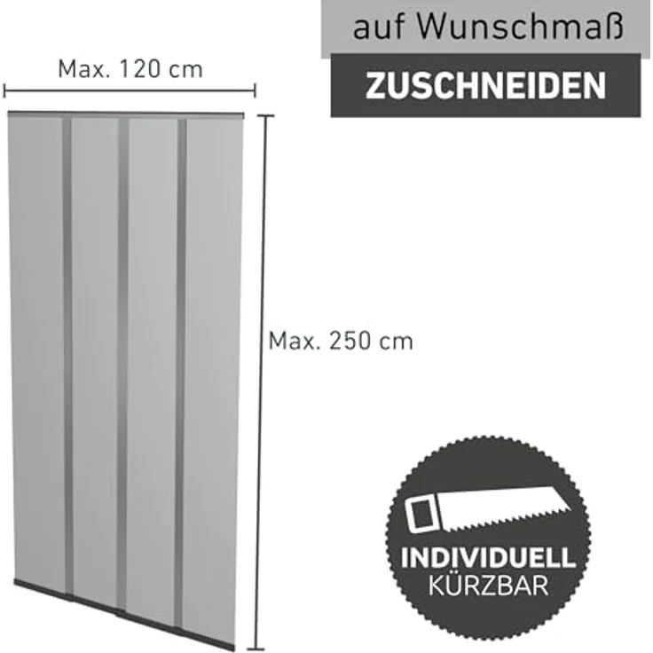Windhager Teleskop Türvorhang, Insektenschutz, Fliegengitter, Lamellenvorhang, Türvorhang mit Teleskop-Lamellen, 120 cm, anthrazit, 03612 - Preisvergleich – Bild 3