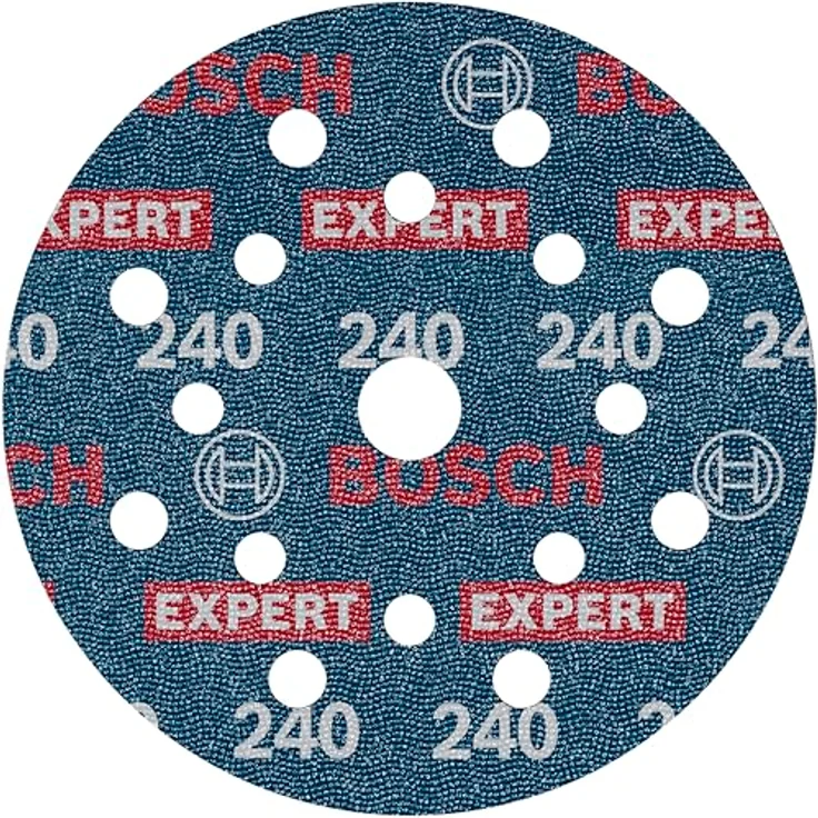 Bosch EXPERT O780 Folienschleifscheibe 125 mm, für Hartholz, Körnung 240, langlebig mit Klettverschluss – Bild 1