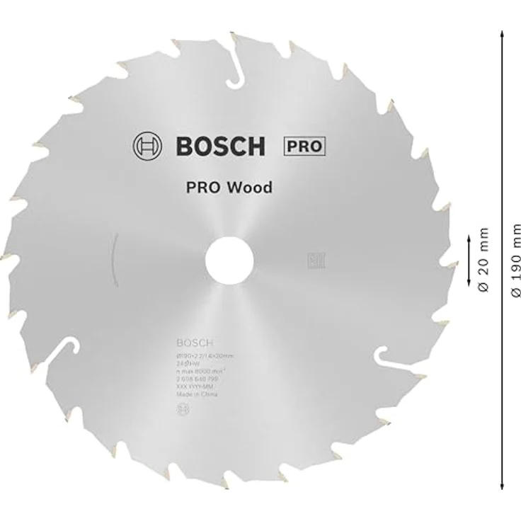 Bosch Professional Zubehör 2608640799 Kreissägeblatt Speedline Wood 190 x 20-16 x 2,6 mm, 24 – Bild 3