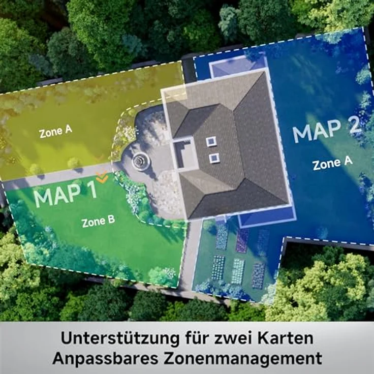 MOVA ViAX 500, Rasenmähroboter mit 18-V Lithium-Ionen-Akku, für Flächen bis 500 m², rotierende Rotorblätter, konstante Leistung, 4,0 Ah Kapazität – Bild 9
