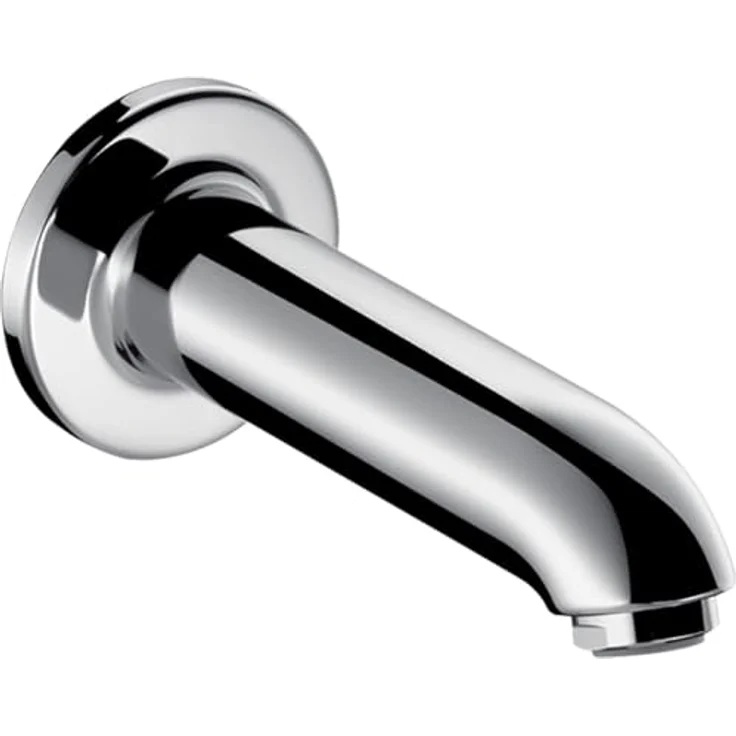 hansgrohe Wanneneinlauf, Komfort-Auslauf 147mm, Wandmontage, Chrom, originale Markenware – Bild 1