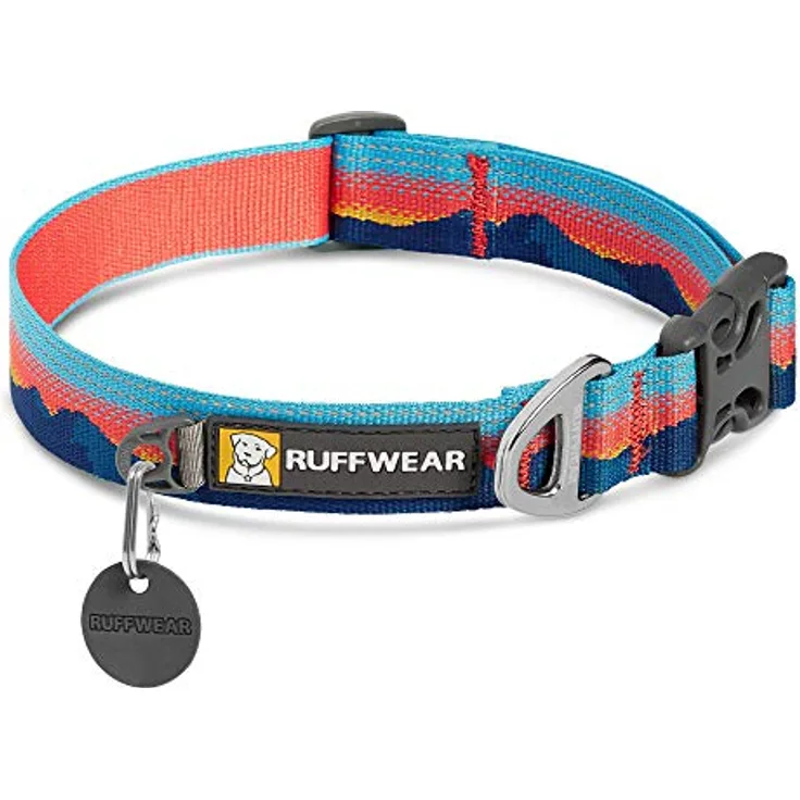 RUFFWEAR Crag Hundehalsband, Reflektierendes und Bequemes Halsband für den Täglichen Gebrauch, Sonnenuntergang, 51–66 cm