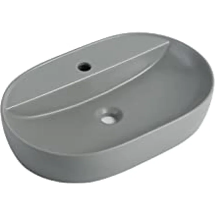 VEROSAN PRO TARI Aufsatzwaschtisch, Keramik, Light Grey matt, 60x40