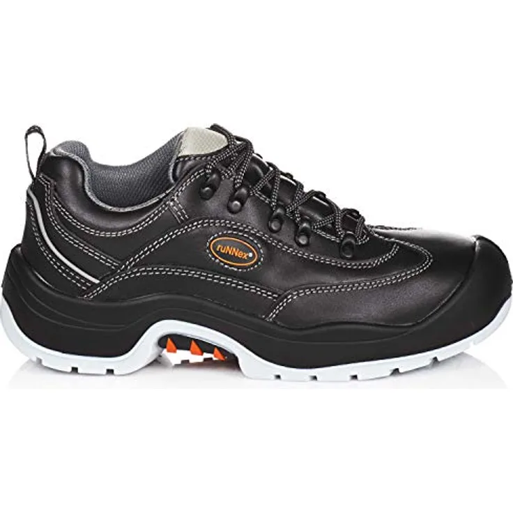 ruNNex S3 Sicherheitsschuhe TEAMSTAR 5300, Stahlkappe, SRA, hydrophobiertes Glattleder, schwarz, Größe 42