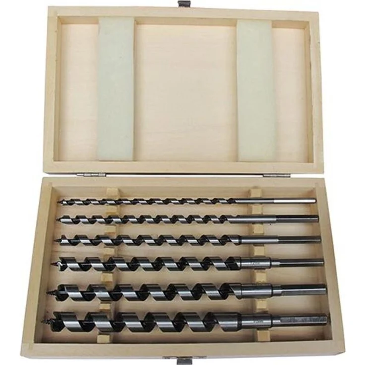 FORTIS Schlangenbohrer-Satz Lewis, 6-tlg. 460mm aus Werkzeugstahl für Holz mit Sechskantschaft
